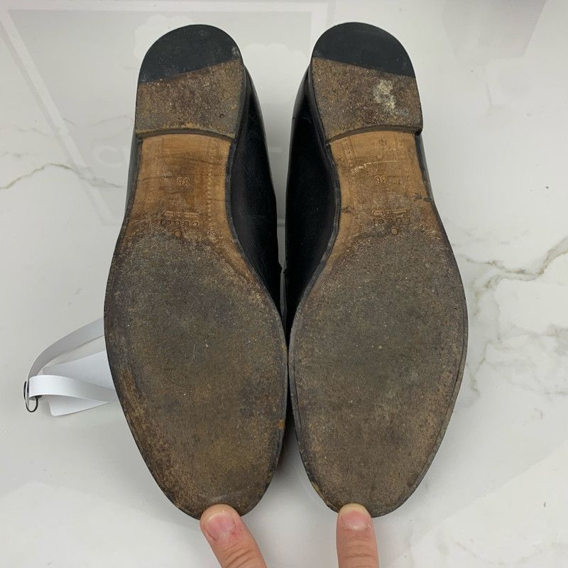 Gucci Gucci Jordaan Leather Horsebit Loafers for Women -2508 Size US 6 / IT 36 - 7 Thumbnail