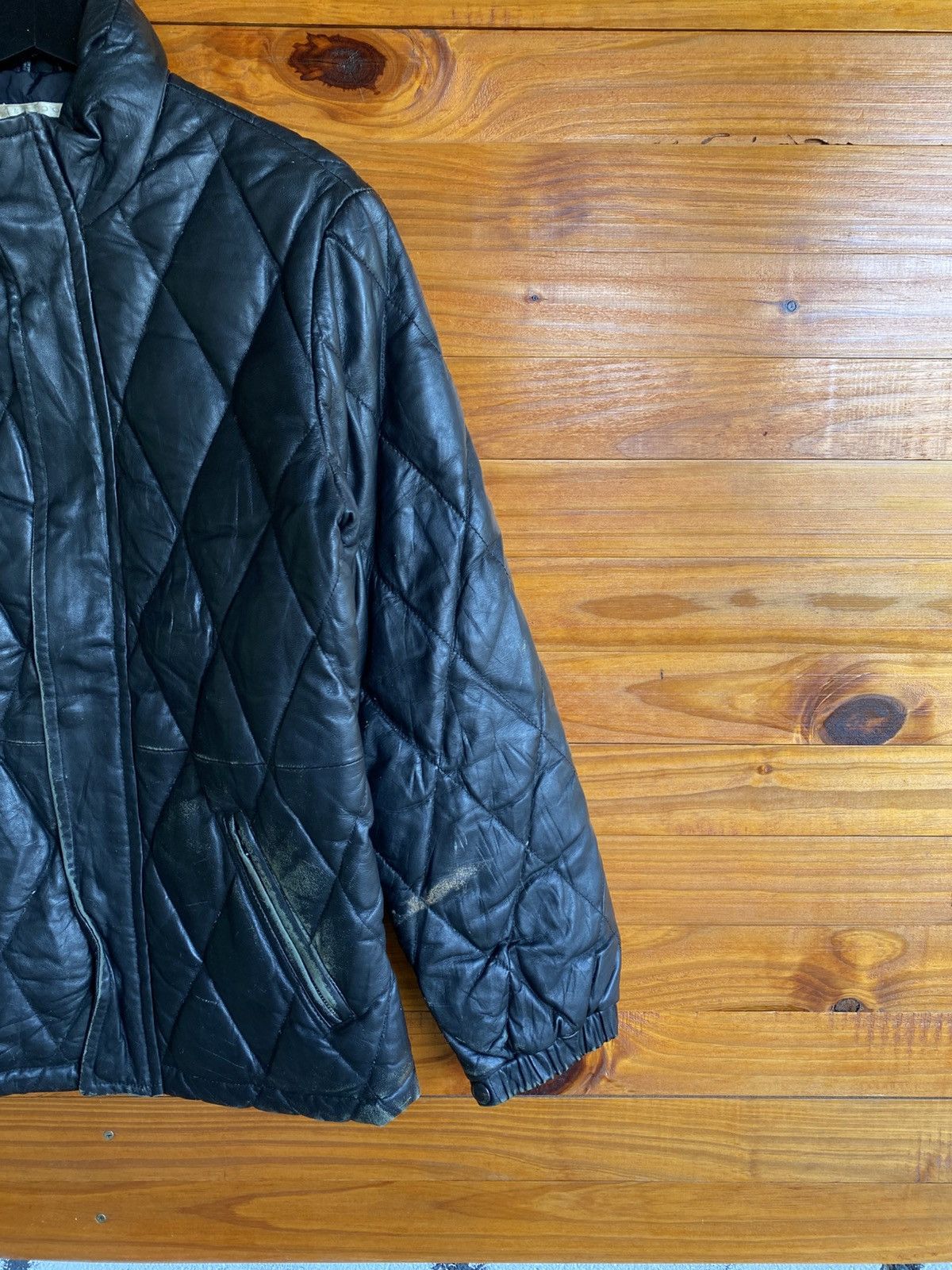 Redmoon Redmoon Quilted Leather Jacket Black Japanese Leather Size US S / EU 44-46 / 1 - 6 Thumbnail