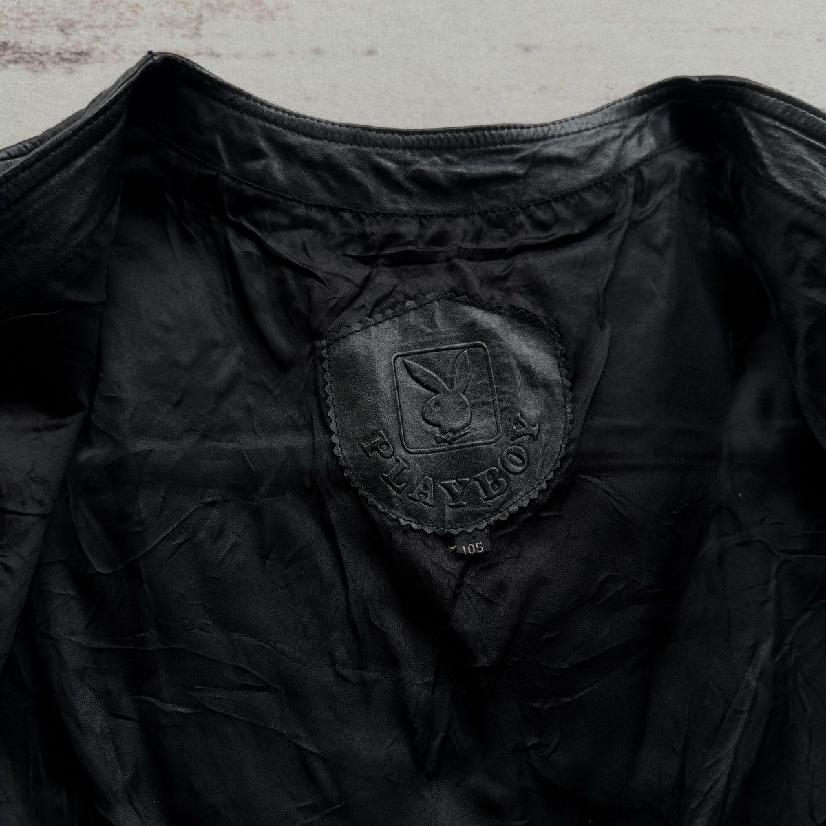 Playboy VINTAGE PLAYBOY TACTICAL LEATHER VEST JACKET BIKERS RARE 90s Size 40R - 14 Thumbnail