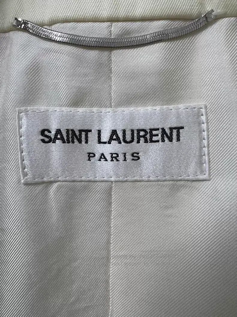 Saint Laurent Paris Saint Laurent Paris Cream White Sword Collar Suit Size US L / EU 52-54 / 3 - 4 Thumbnail