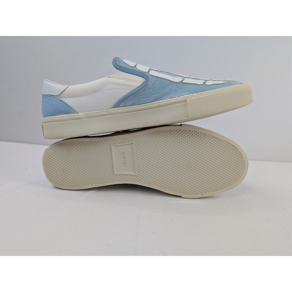 Amiri o1rshd1 Corduroy Skel Toe Slip On in Light Blue/White Size US 13 / EU 46 - 13 Thumbnail