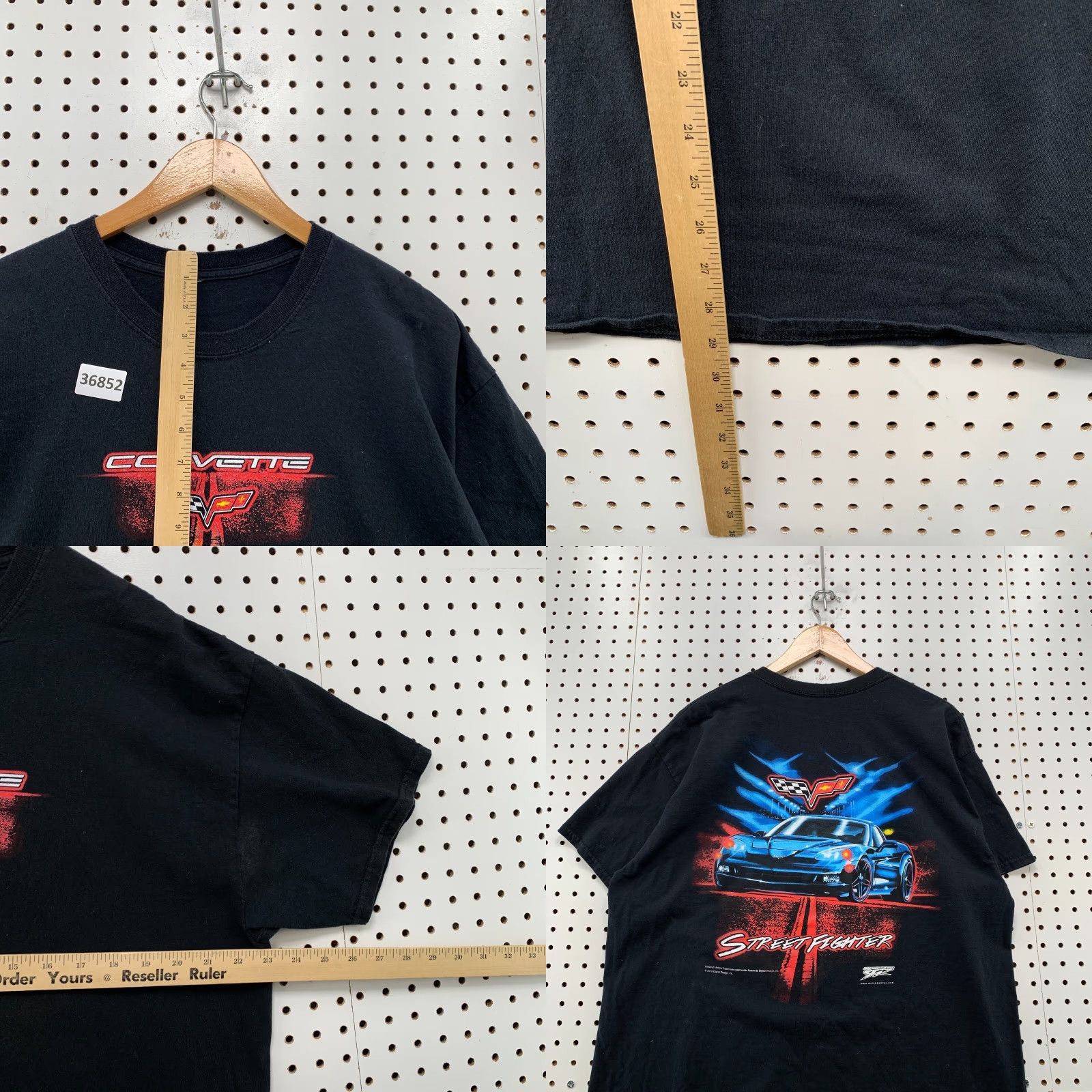 Vintage VINTAGE Chevy Corvette Street Fighter Shirt Mens XL Black Sports Car Graphic 23x29 Size US XL / EU 56 / 4 - 8 Thumbnail