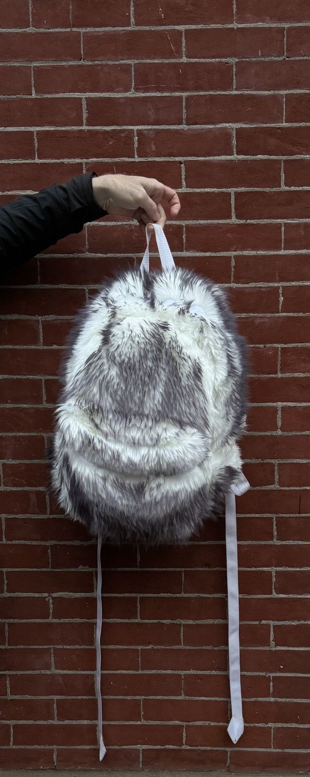 image of Ends Repair 1-10 First Round Faux Fur Sample Bag in Gray/White, Men's