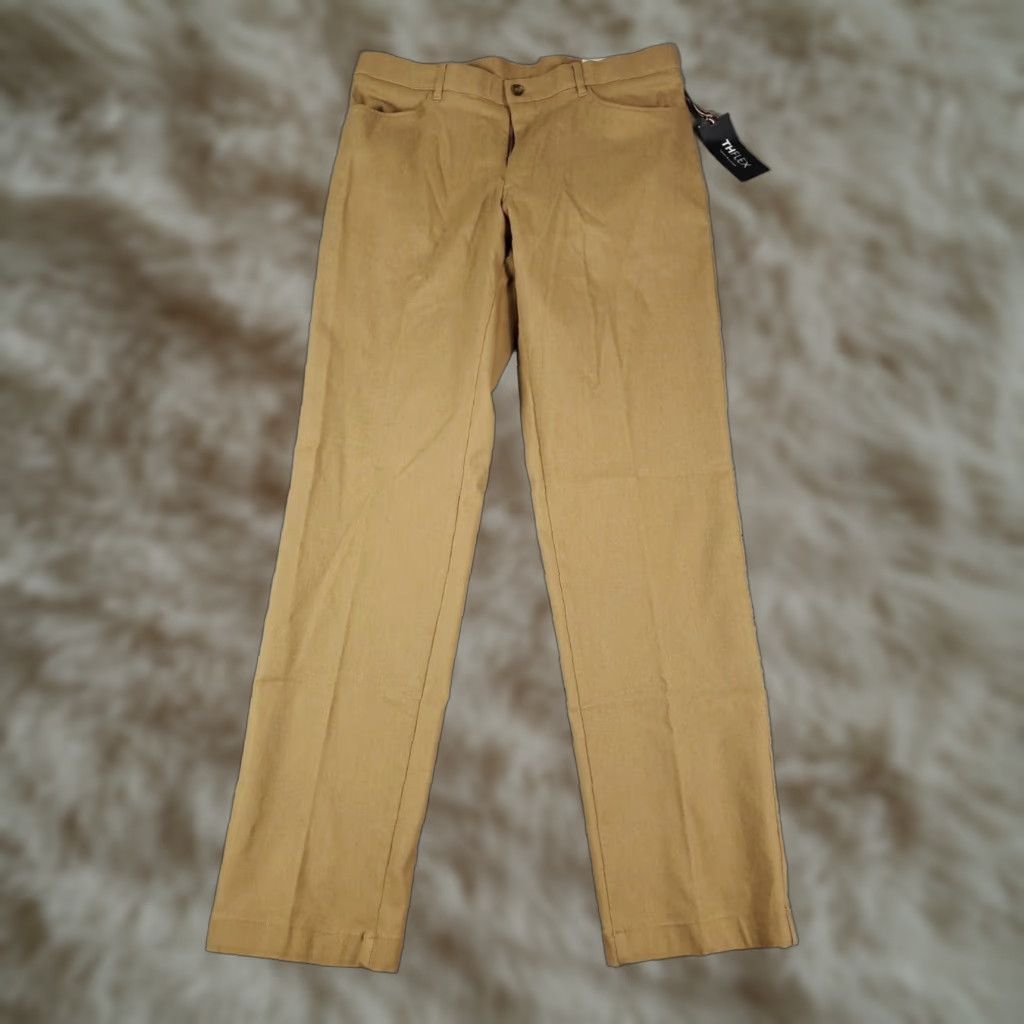 Tommy Hilfiger Tommy Hilfiger Pants Mens 33x32 Blue Chino Flat Front Dress Slacks Size US 33 - 1 Thumbnail