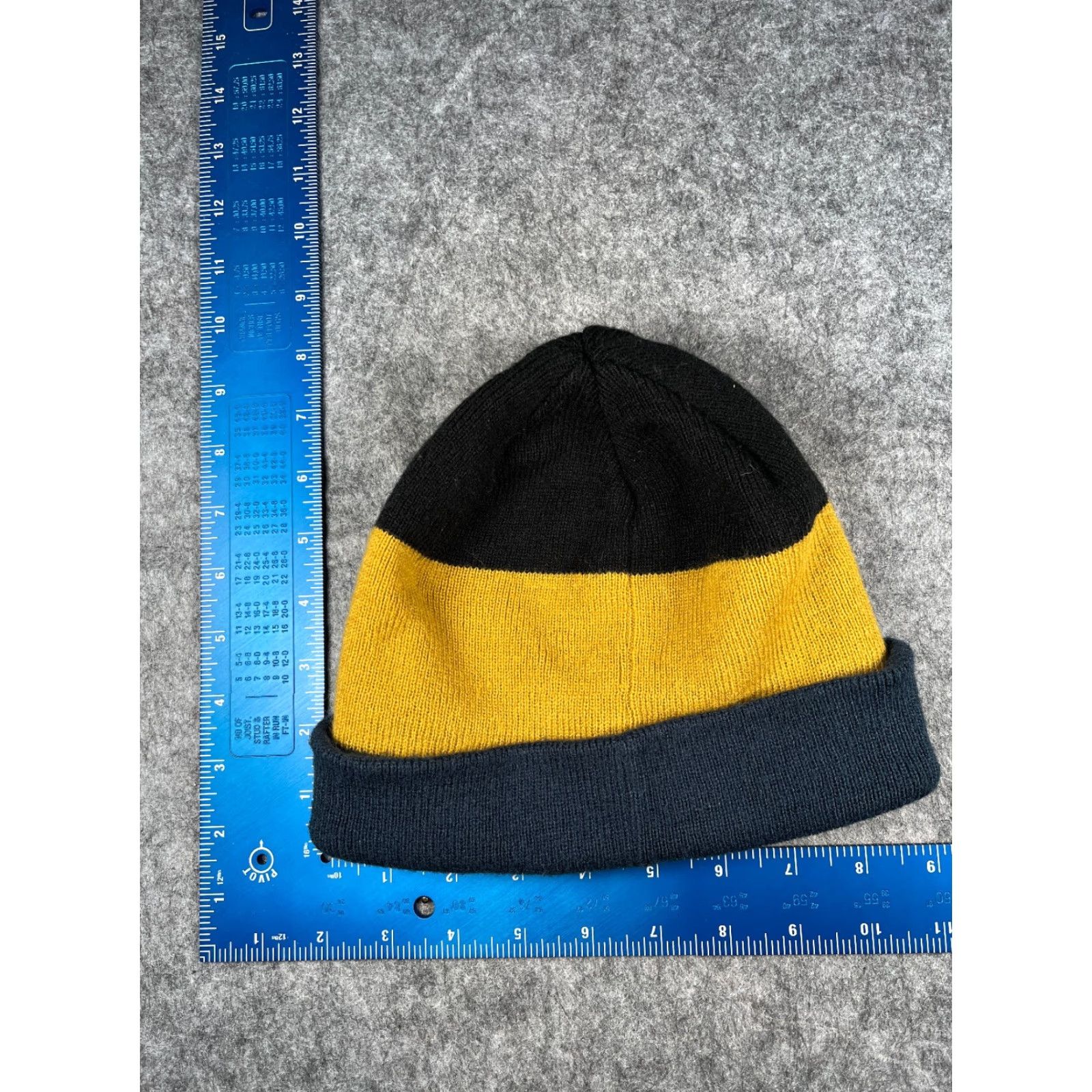 Vintage Lightning Beanie Toque Adult One Size Black Blue Knit Striped Acrylic Beanie Hat Unbranded Unisex Adults Men Women Gear Outdoor Ski Autumn Winter" Size ONE SIZE - 4 Thumbnail