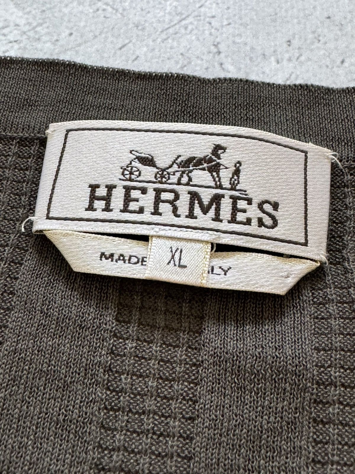 Hermes Hermes cotton striped v-neck Size US XL / EU 56 / 4 - 6 Thumbnail
