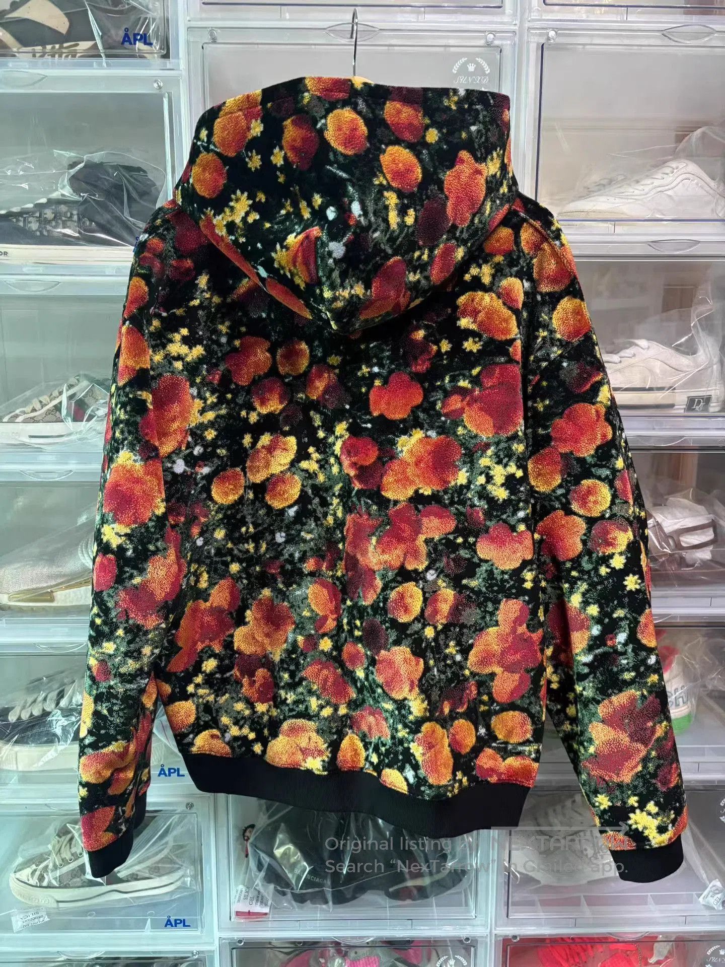 Louis Vuitton Red Floral Print Hoodie. Size US XL / EU 56 / 4 - 2 Thumbnail