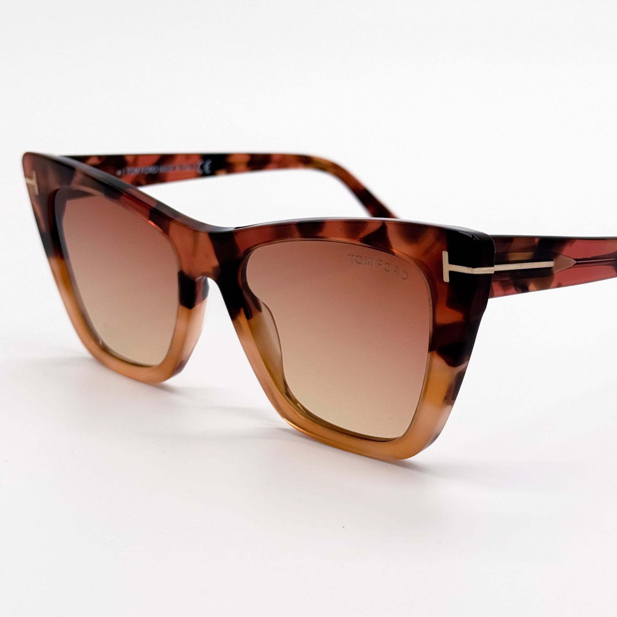 Tom Ford NEW TOM FORD SUNGLASSES POPPY-02 TF846 56T CAT EYE HAVANA WO Size ONE SIZE - 3 Thumbnail