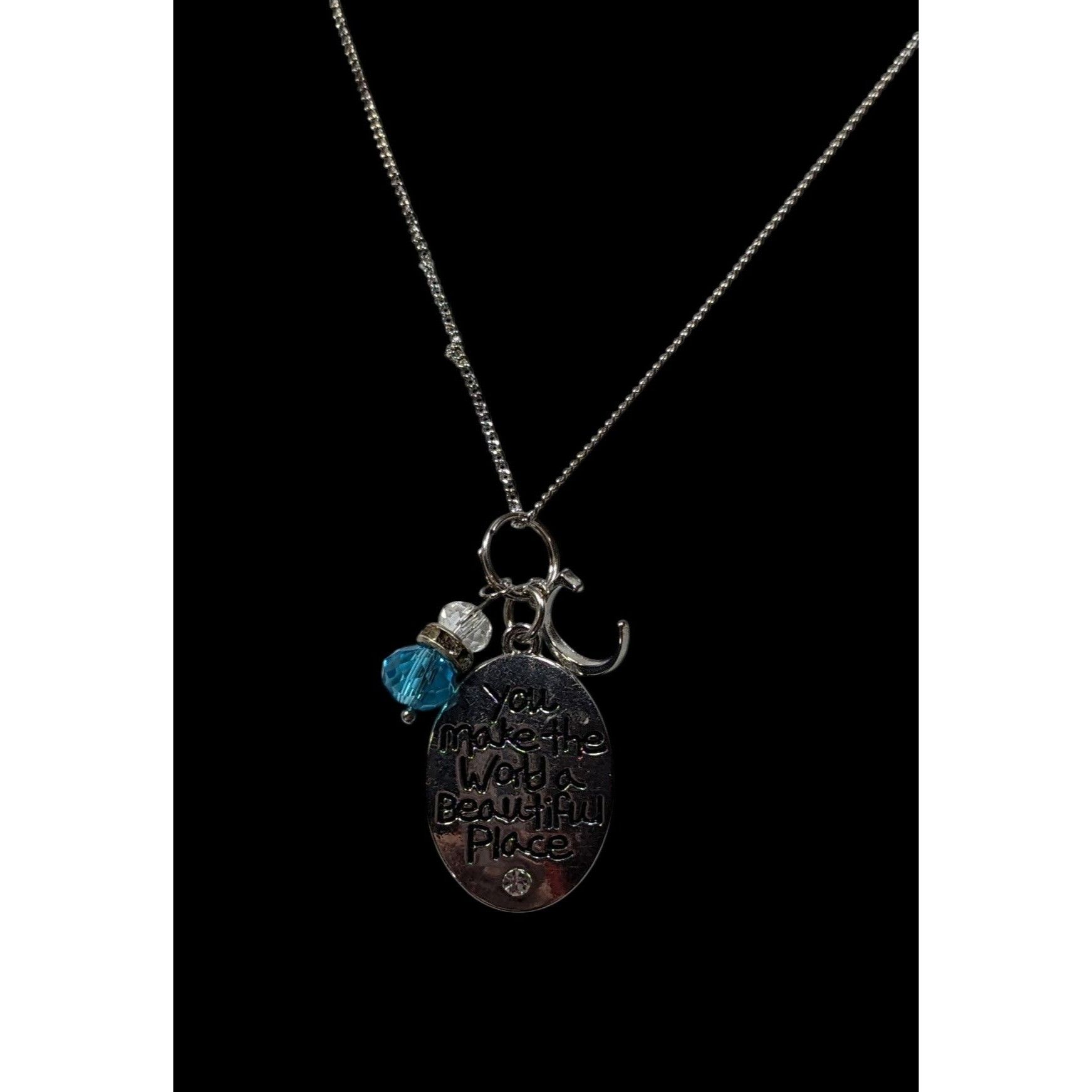 Other Inspirational Pendant Necklace Silver Tone With Letter C And Size ONE SIZE - 2 Thumbnail