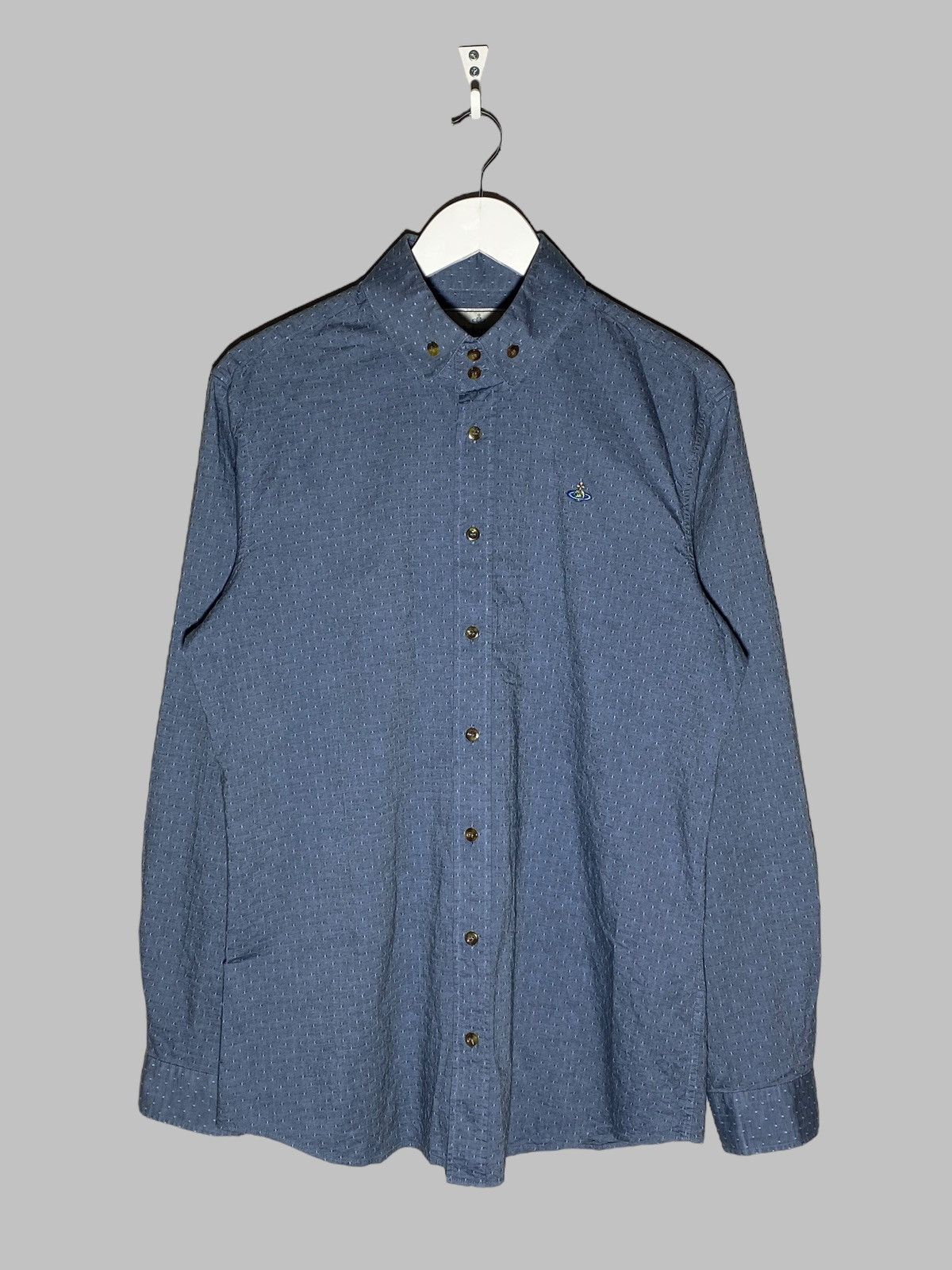 Vivienne Westwood Vivienne Westwood Denim Blue Long Sleeve Button Up Shirt Size US L / EU 52-54 / 3 - 1 Thumbnail