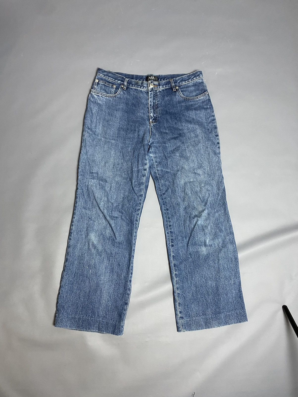 A.P.C. A.P.C. Jean Sailor Denim Blue Jeans Size 32 Wide Leg Cropped Size 32" / US 10 / IT 46 - 1 Thumbnail