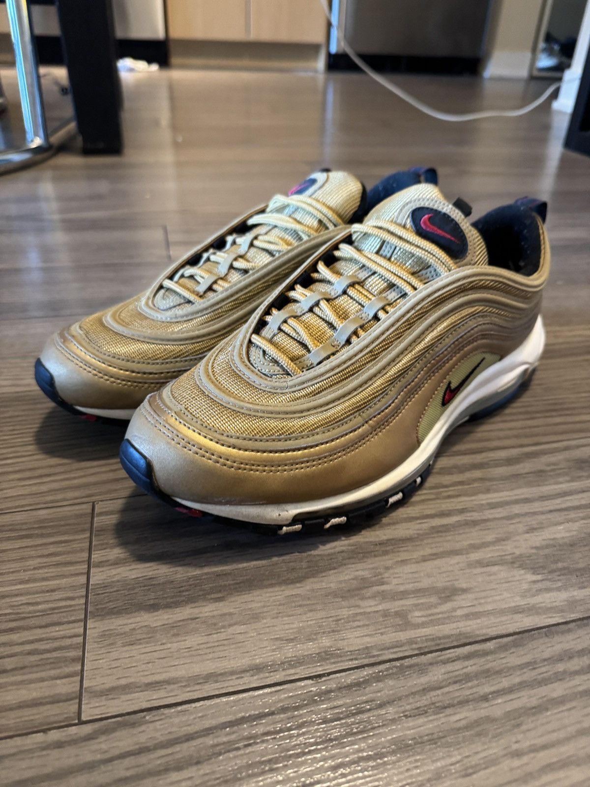 Nike Nike Air Max 97 OG Gold 2018 Size US 12 / EU 45 - 1 Thumbnail