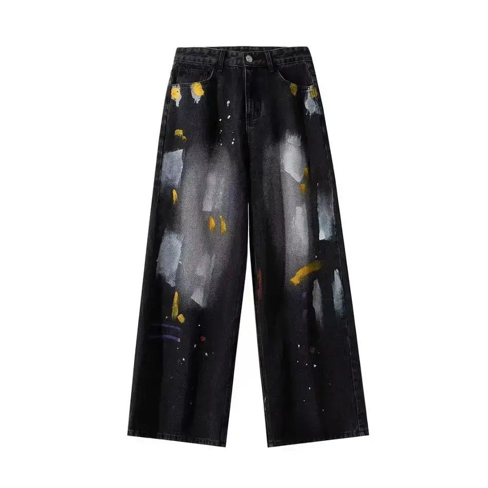 Japanese Brand Graffiti Tide Black Jeans Size US 32 / EU 48 - 5 Thumbnail