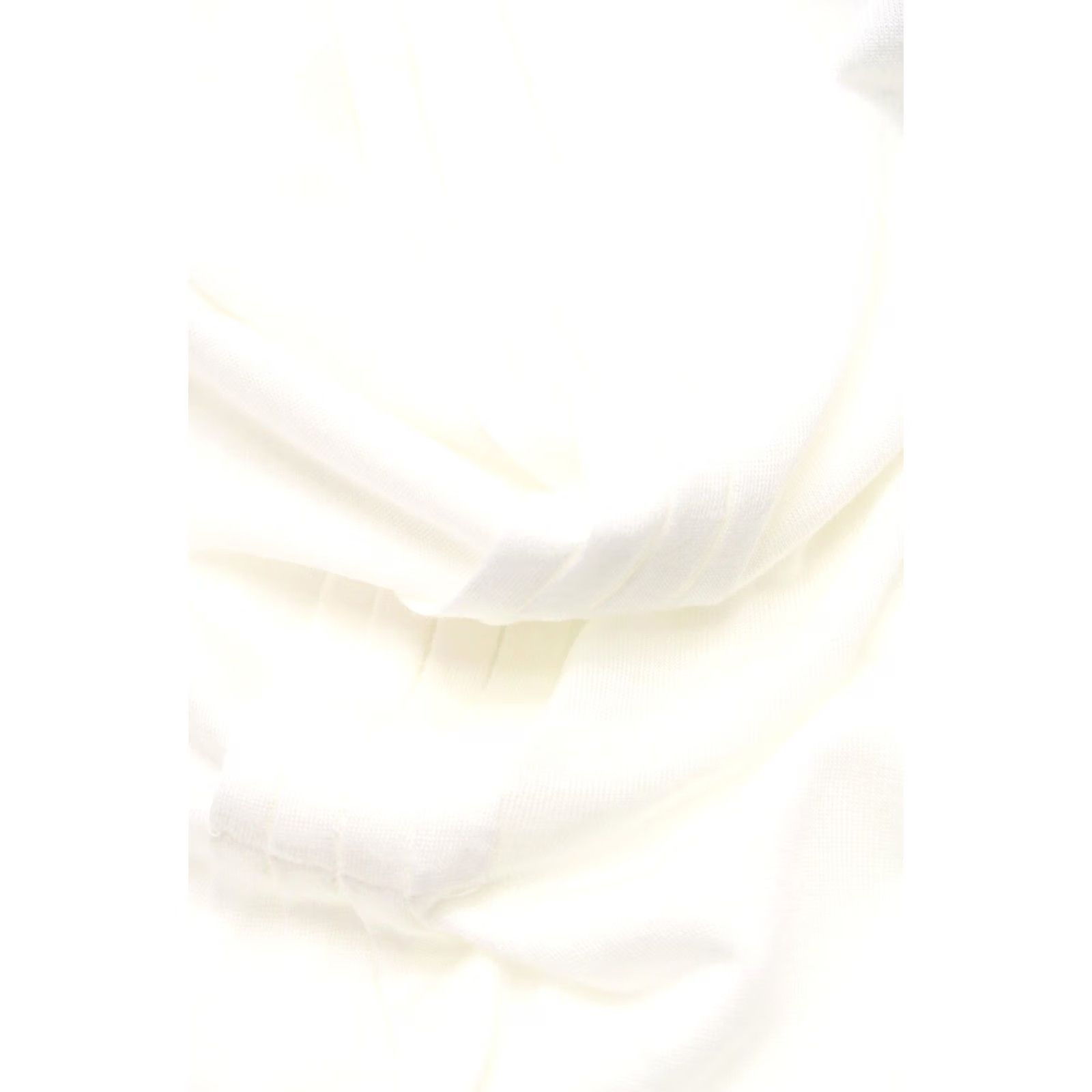 Massimo Dutti MASSIMO DUTTI 6891 T-Shirt Women's LARGE Sleeveless Pleated Tricot White Size L / US 10 / IT 46 - 6 Thumbnail