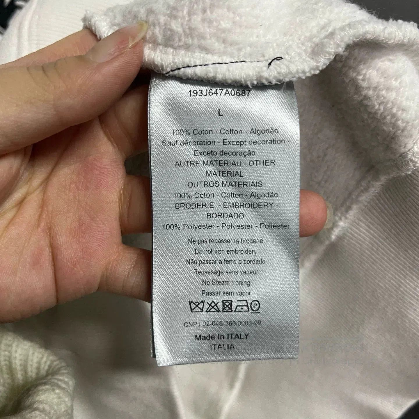 Dior Dior White Letter Embroidery Sweatshirt. Size US L / EU 52-54 / 3 - 2 Thumbnail