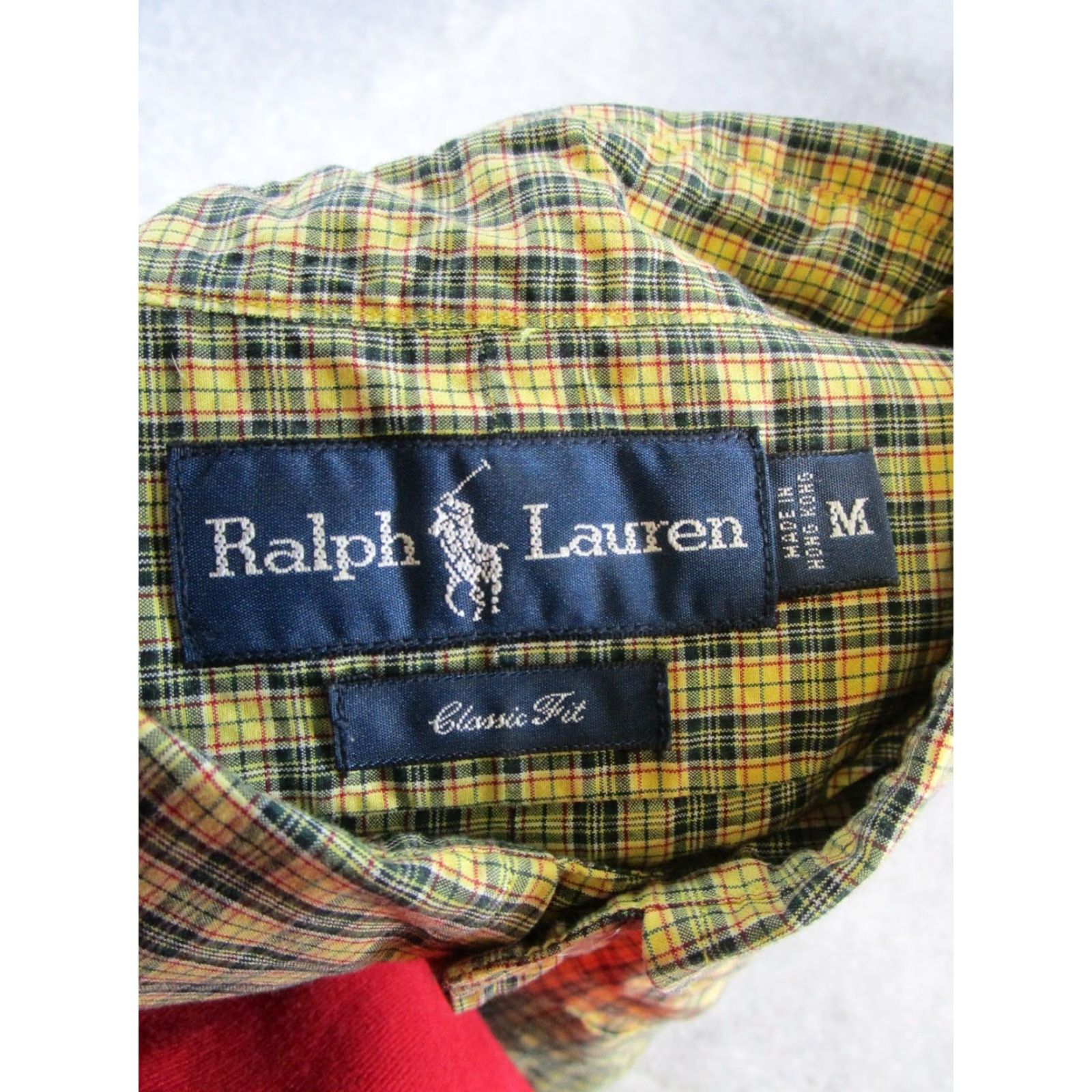 Ralph Lauren Ralph Lauren Shirt Plaid Cotton Button-Up Long Sleeve Adult Medium Yellow Mens Size US M / EU 48-50 / 2 - 3 Thumbnail
