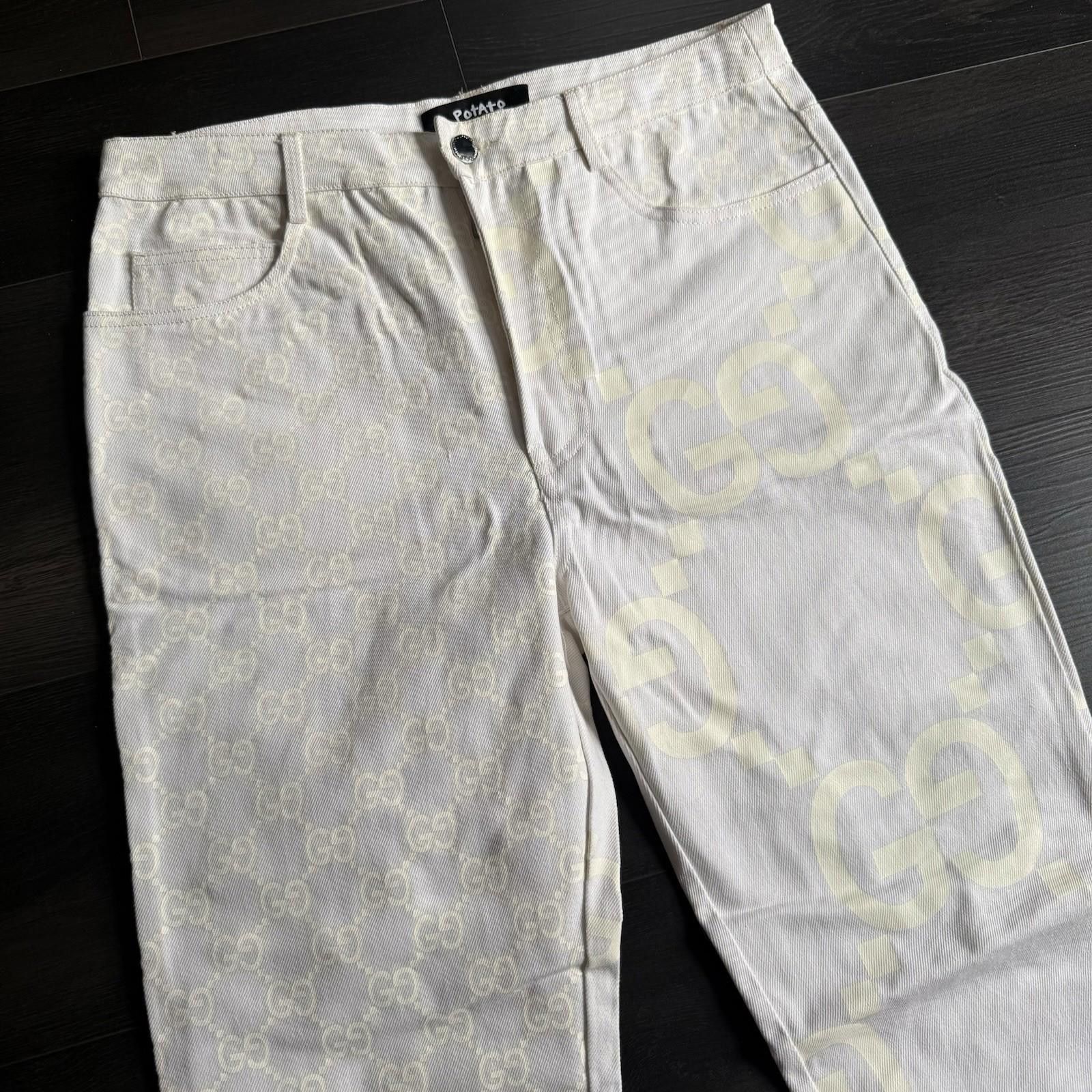 Imran Potato Imran Potato White Designer Pants Baggy 33x32 Size US 32 / EU 48 - 3 Thumbnail