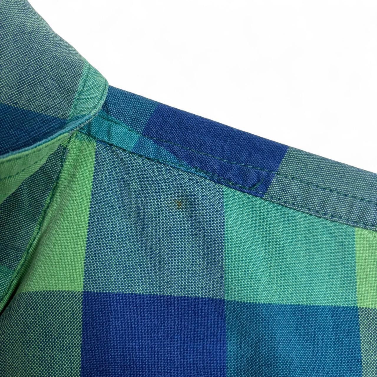 Vintage Vintage 90s Checkered Green And Blue Button-Up Shirt Size US L / EU 52-54 / 3 - 4 Thumbnail