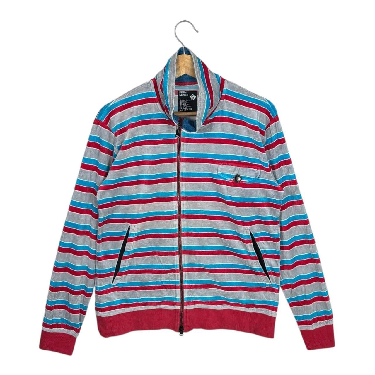 PPFM PPFM Striped Velour Track Jacket Vintage Japanese Archive M Size US M / EU 48-50 / 2 - 1 Thumbnail