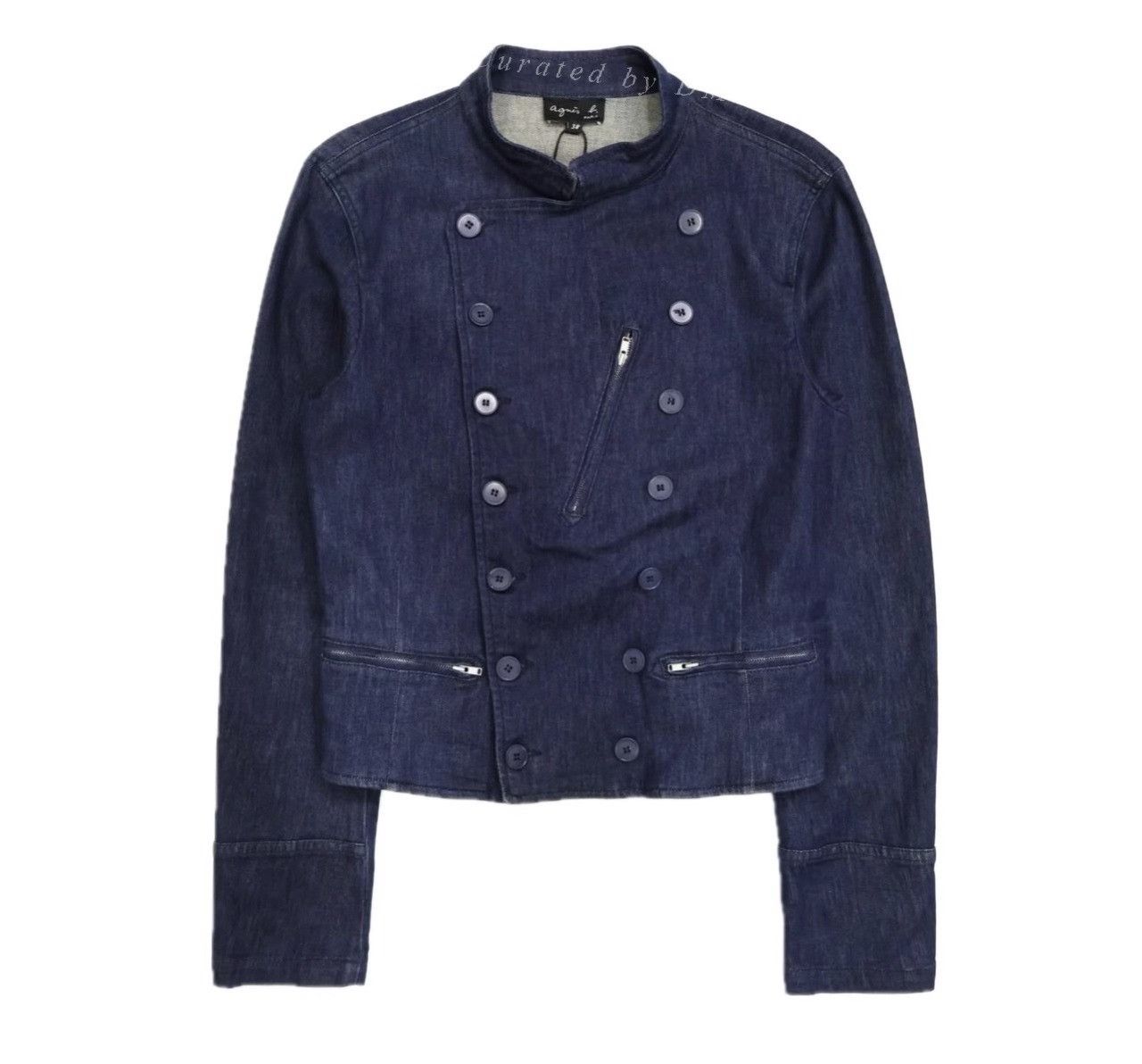 Vintage Vintage Agnes B. Denim Napoleon Jacket Size S / US 4 / IT 40 - 1 Thumbnail