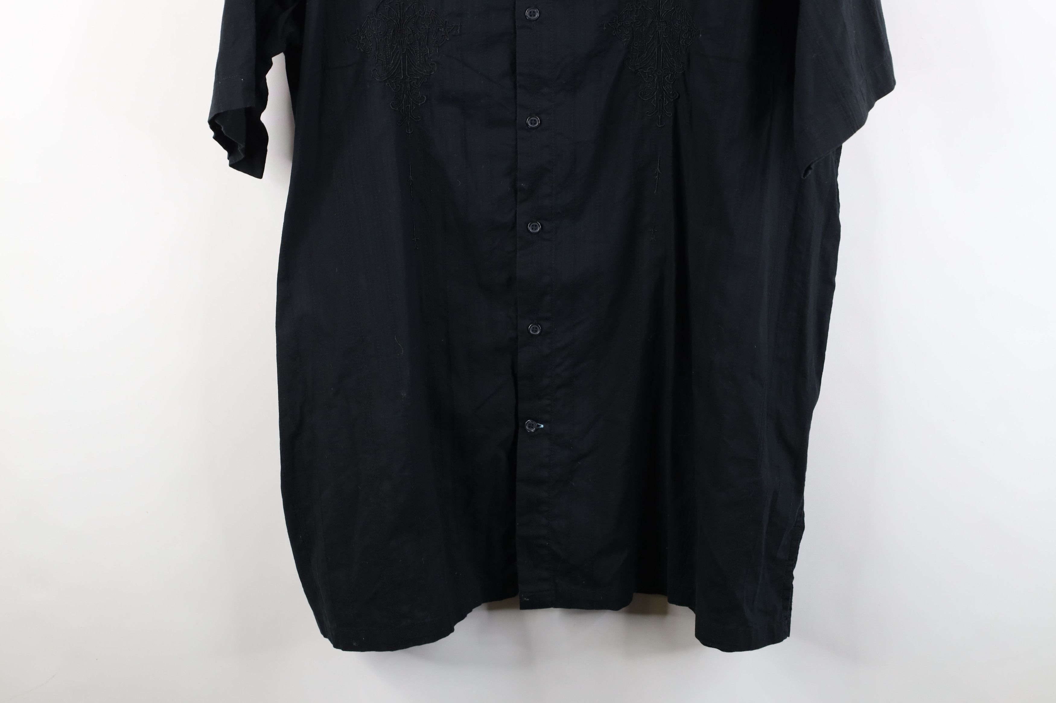 Vintage Vintage 90s Y2K Streetwear Embroidered Striped Button Shirt Size US XXL / EU 58 / 5 - 3 Thumbnail