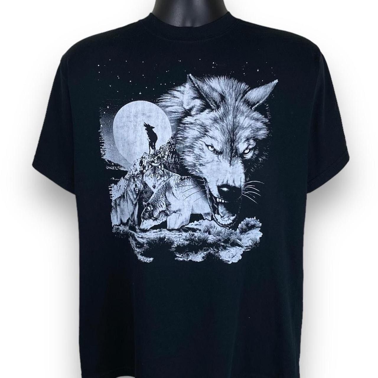 Vintage Vintage Gildan Wolf Pack Animal Nature Wildlife Tshirt Size US M / EU 48-50 / 2 - 1 Thumbnail