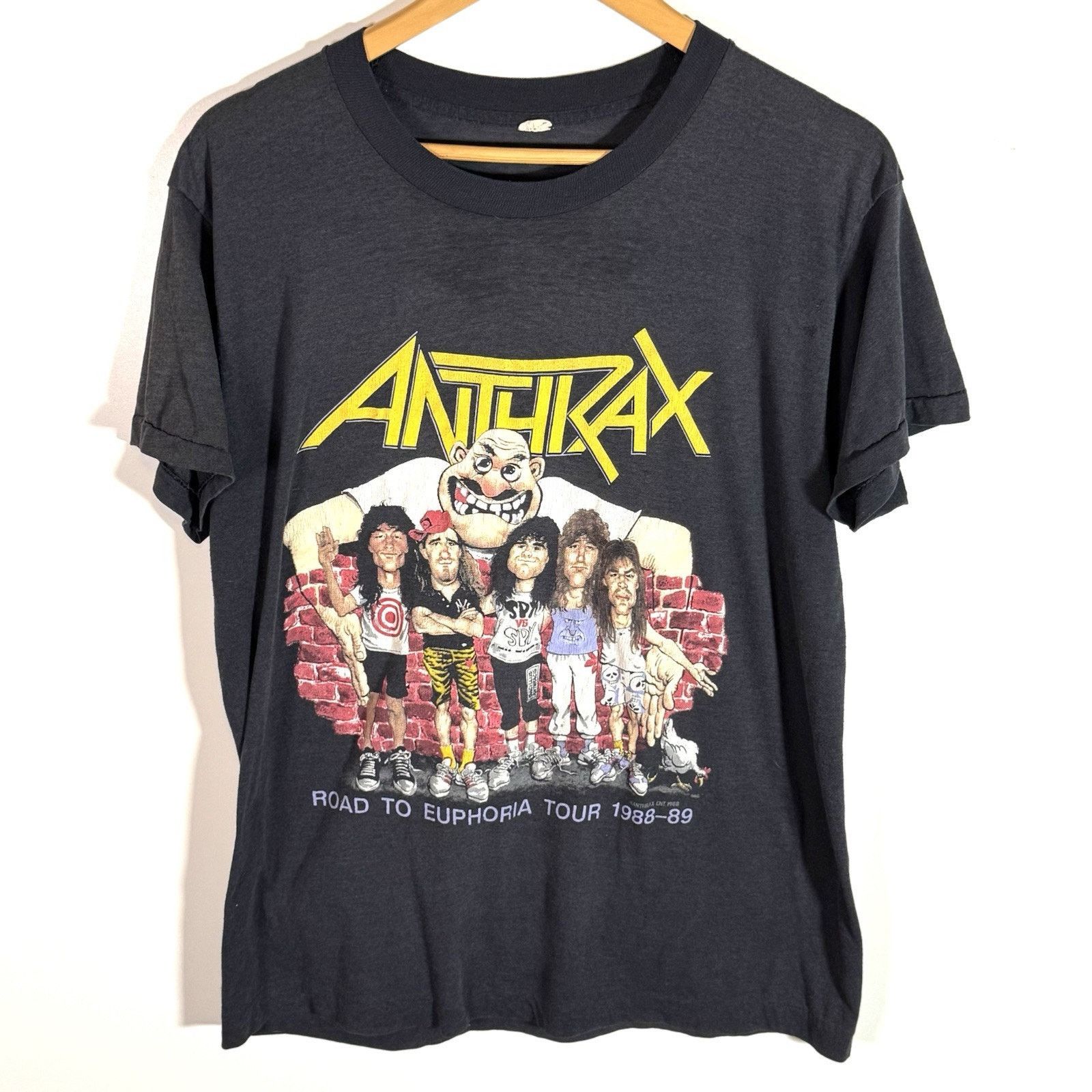 Band Tees × Vintage VTG Anthrax Road To Euphoria Graphic Band T-shirt 80s Size M Size US S / EU 44-46 / 1 - 1 Thumbnail