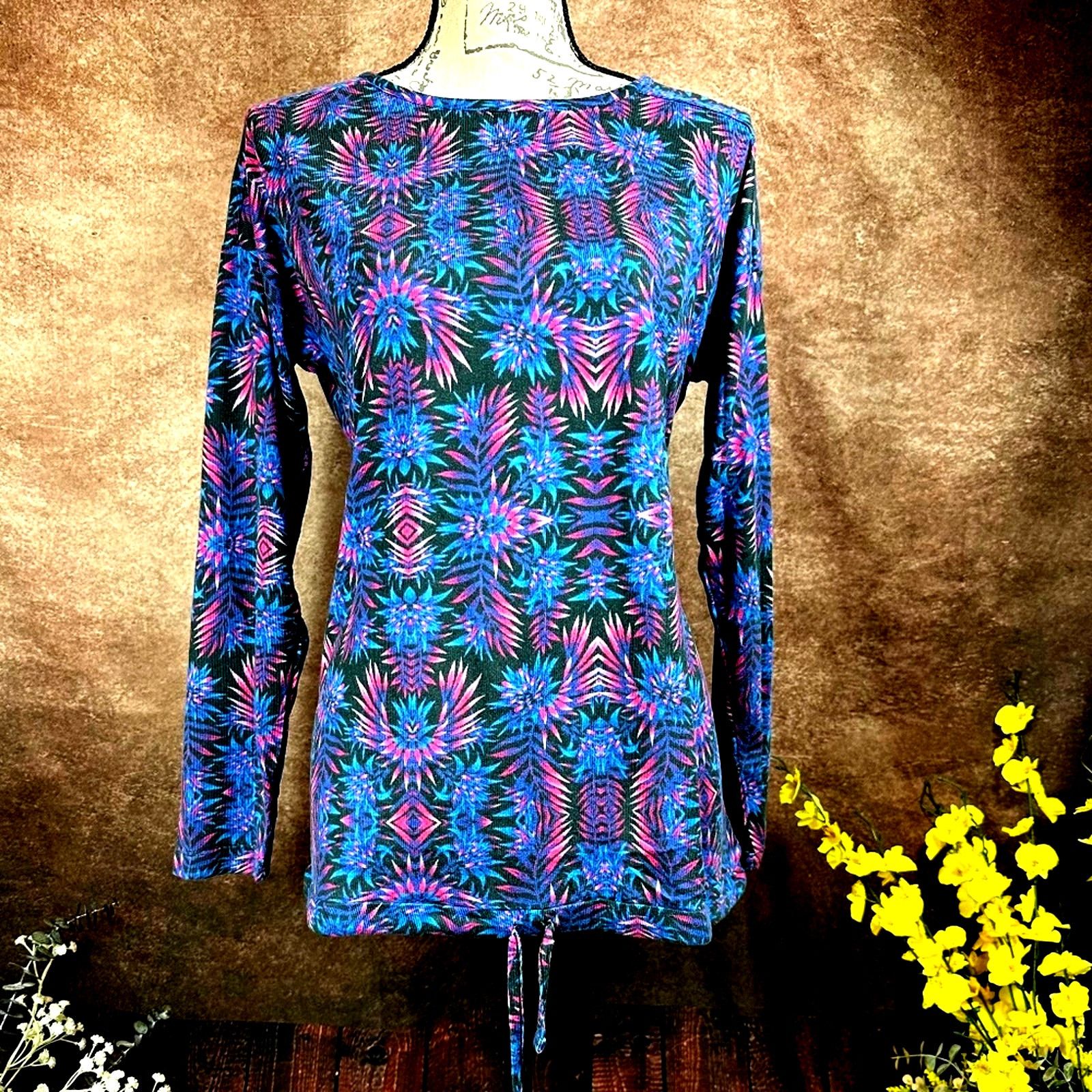 Other Retreat Rhonda Shear Drawstring Hem Tunic Firework Floral L Size L / US 10 / IT 46 - 3 Thumbnail