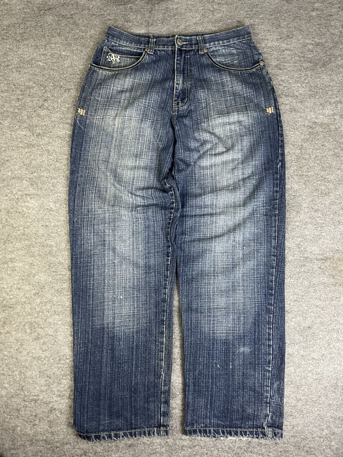 Makaveli × Vintage MAKAVELI TUPAC SHAKUR M Baggy Pants Blue Washed Size US 34 / EU 50 - 2 Thumbnail