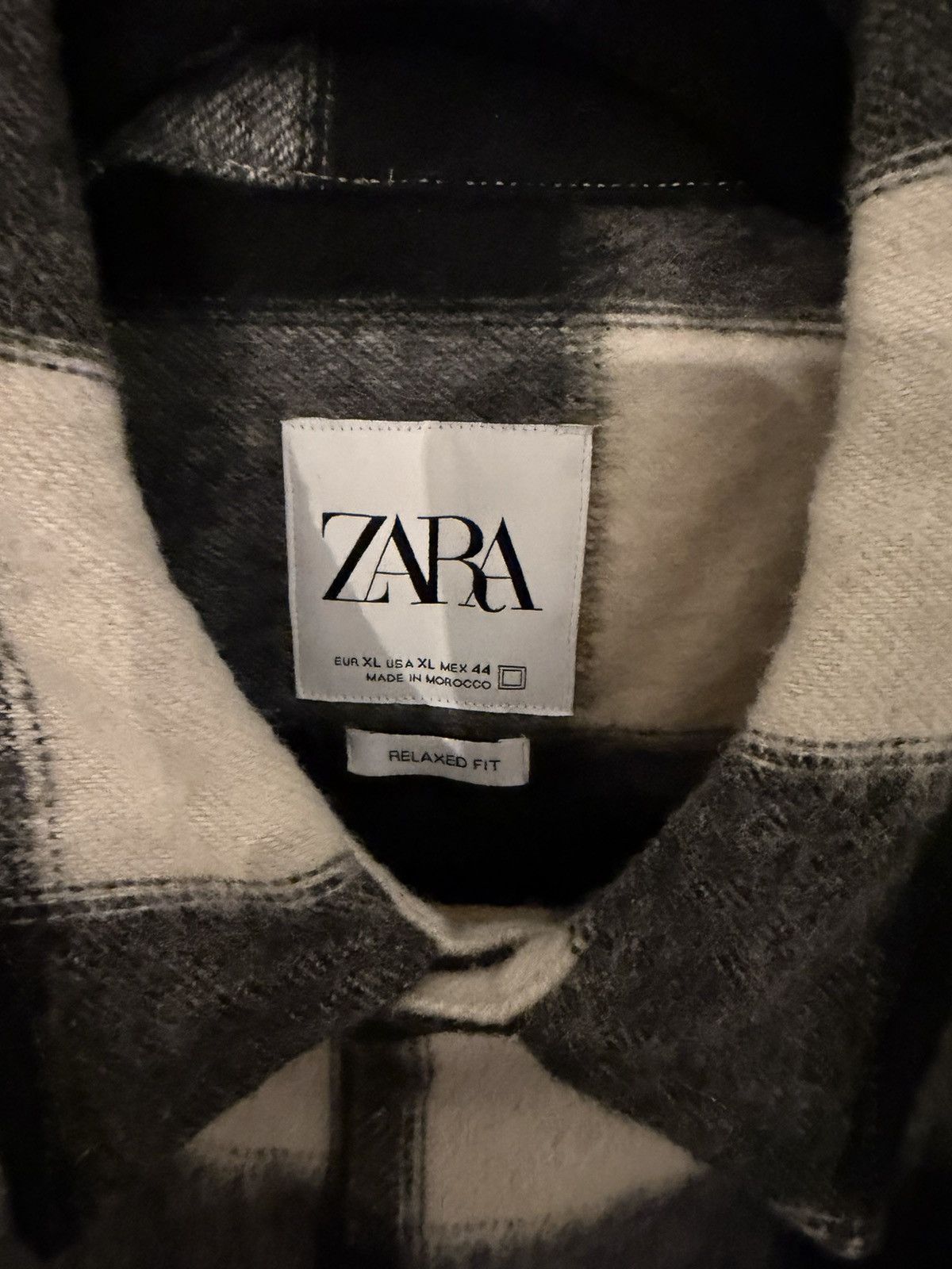 Zara Zara Black and White Plaid Overshirt Size US XL / EU 56 / 4 - 4 Thumbnail