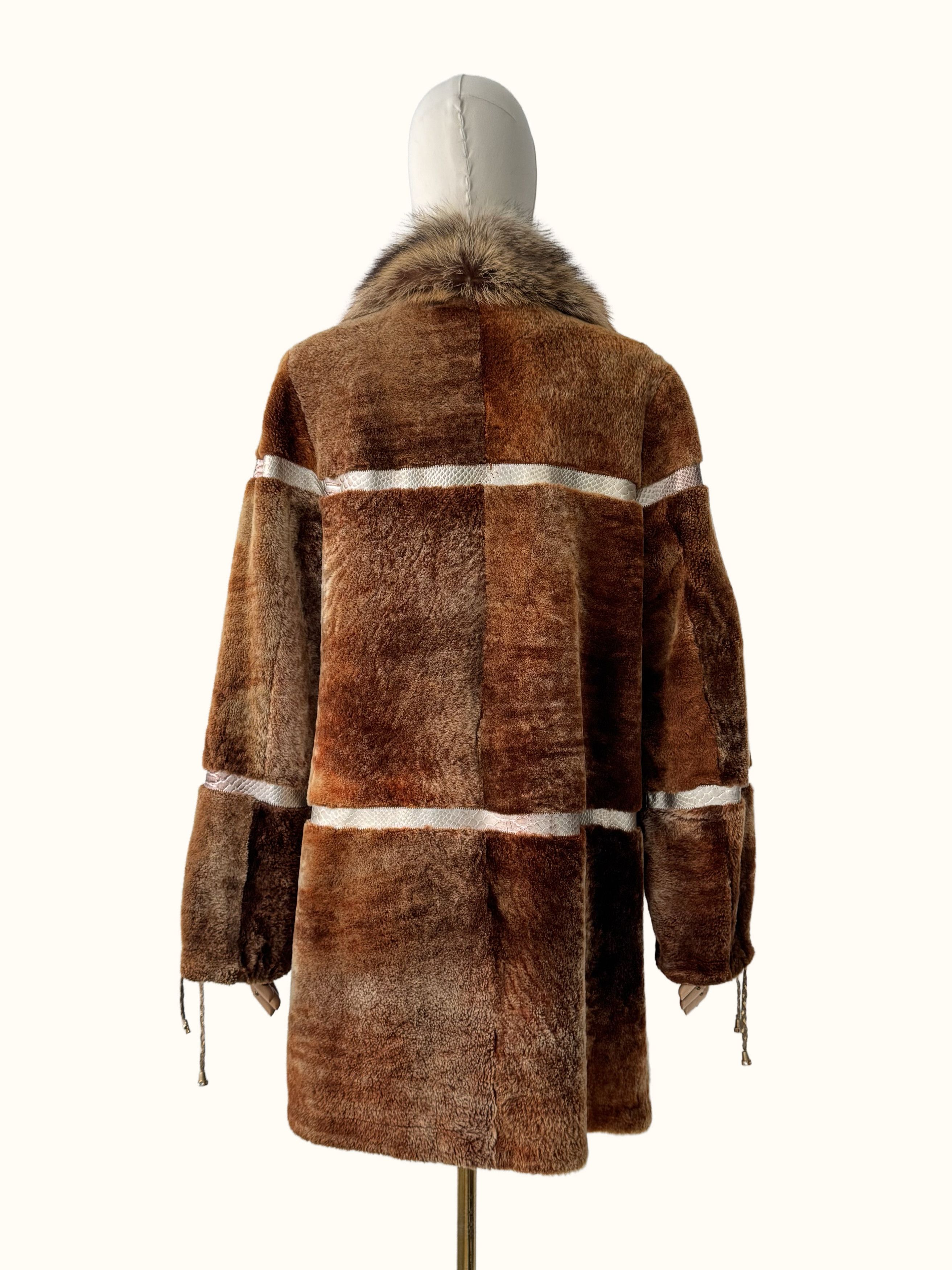 Vintage Vintage Real Sheepskin Coat (B250)D15E2 Size M / US 6-8 / IT 42-44 - 4 Thumbnail