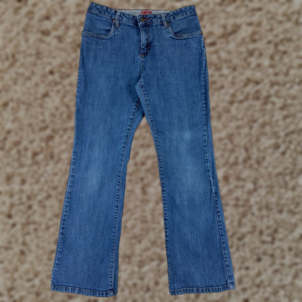 Vintage Smiths Jeans Women Jeans Bootcut Mid Rise 29x29 Blue Denim Cotton Blend 10 Regular 5-Pocket Size 32" / US 10 / IT 46 - 1 Thumbnail