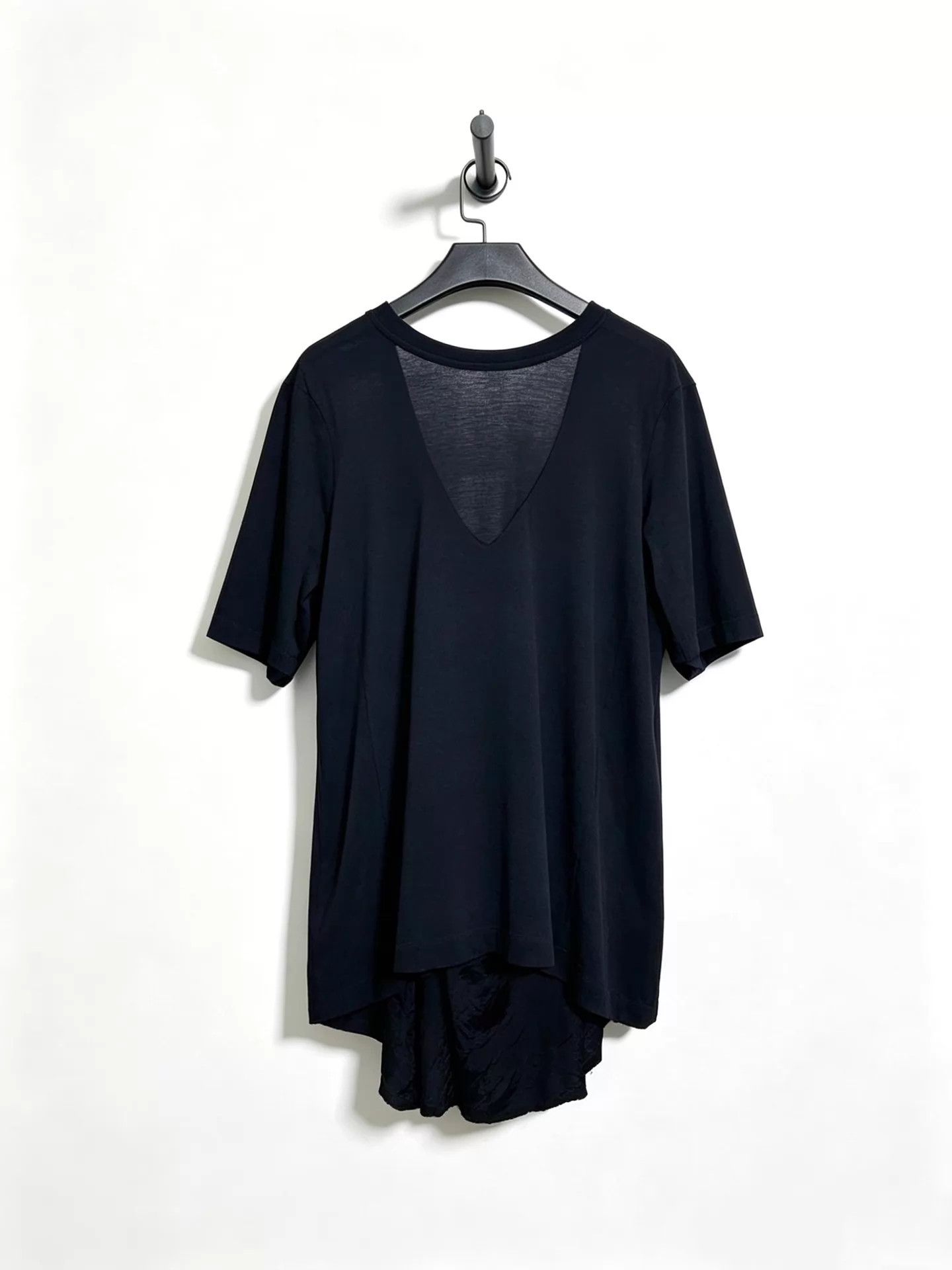 Sacai Sacai 2010SS Wmn's Black Panelled Short Sleeve Tee Size XS / US 0-2 / IT 36-38 - 2 Thumbnail