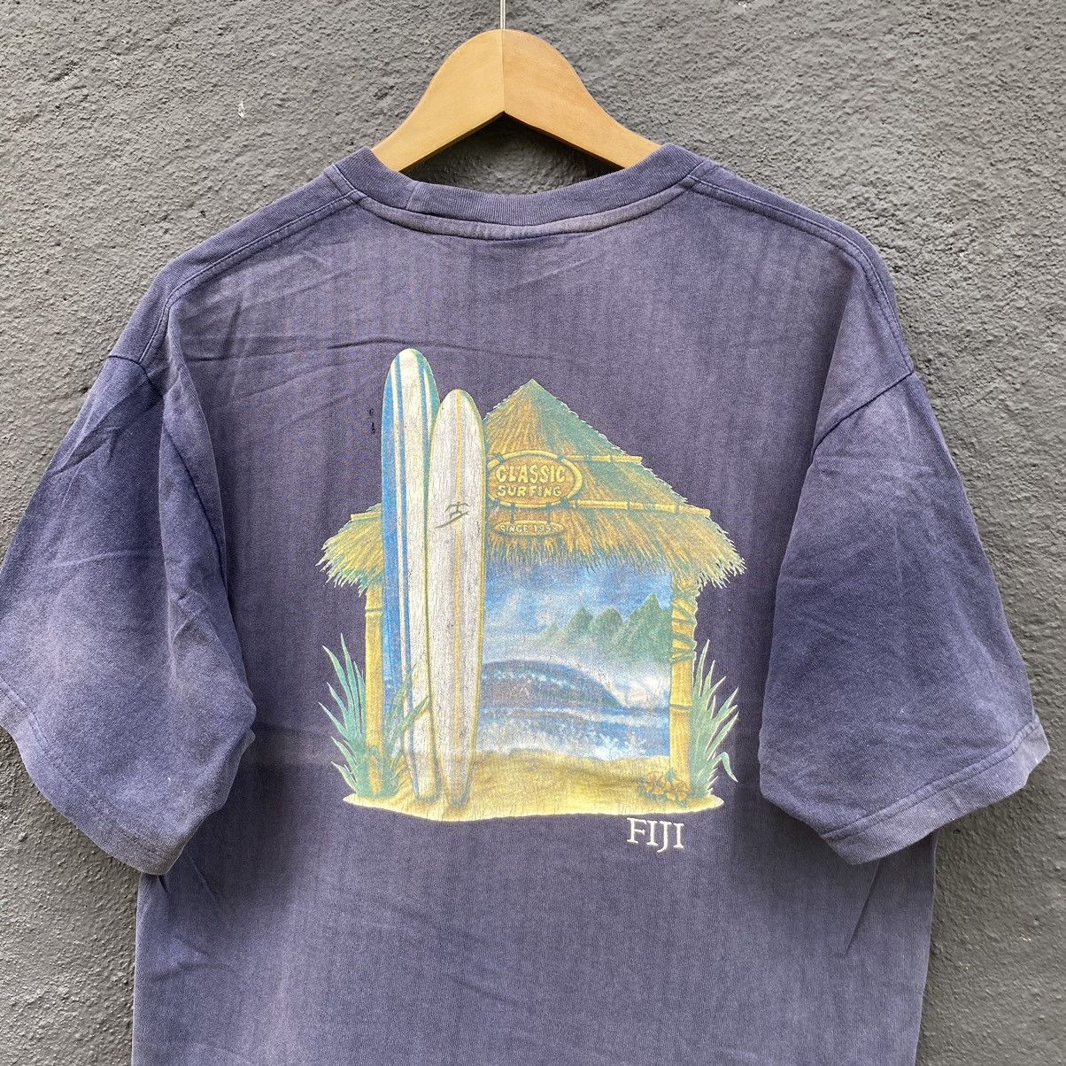 Vintage Thrashed Faded Vintage 90s Fiji Classic Surfing ERD GRUNGE T Size US M / EU 48-50 / 2 - 3 Thumbnail
