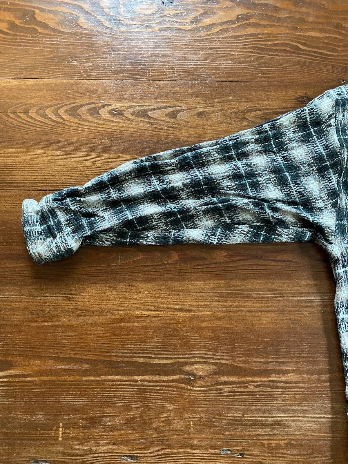 Vintage Vintage 90’s CZ Basics Standing Collar Woven Plaid Button Up Size US L / EU 52-54 / 3 - 13 Thumbnail