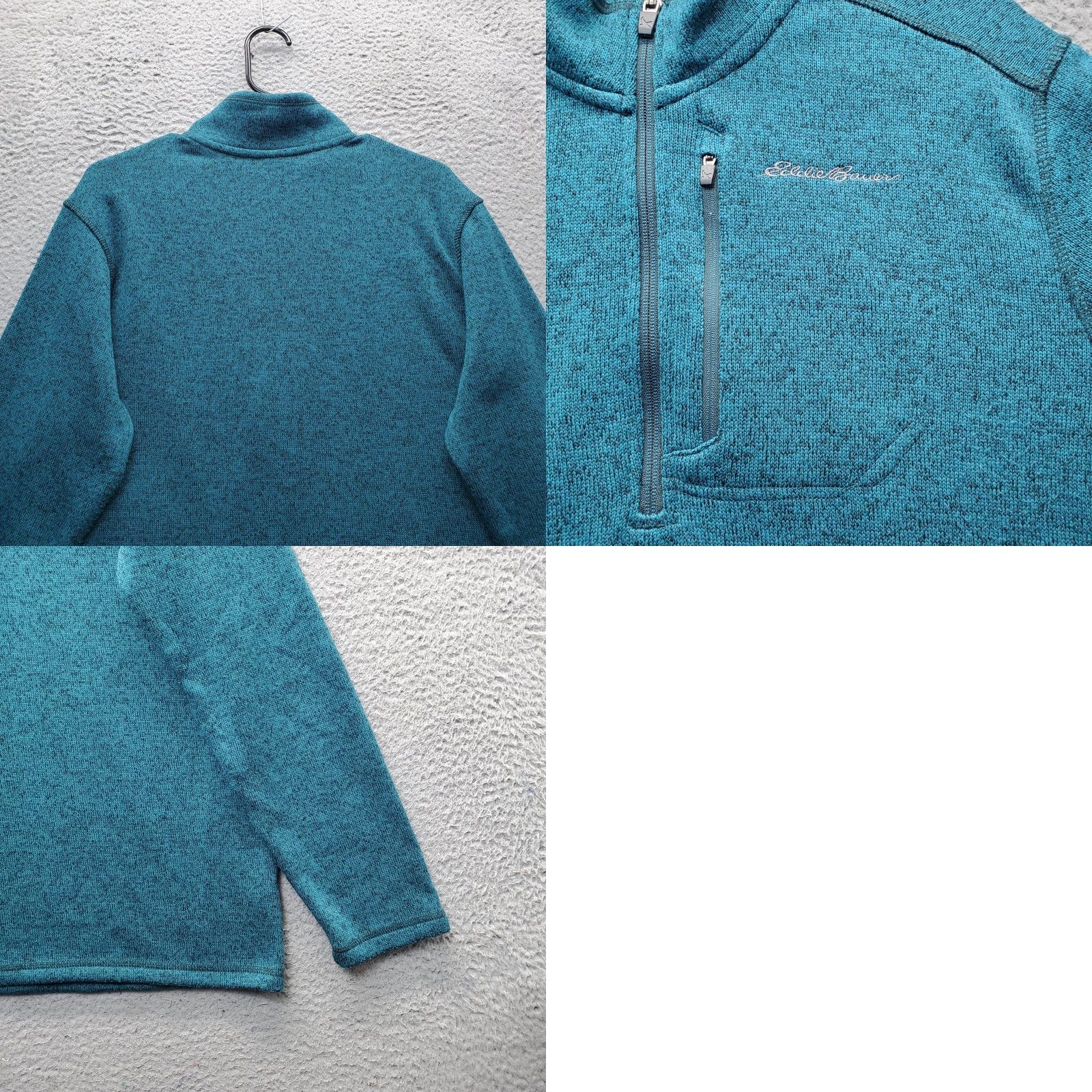 Eddie Bauer Eddie Bauer Better Sweater Mens L Teal Fleece Lined Athletic Mock Neck 1/4 Zip Size US L / EU 52-54 / 3 - 8 Thumbnail