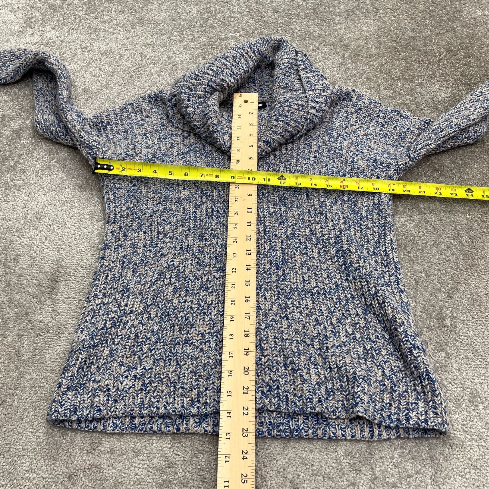 Lands' End Lands' End Cowl Neck Sweater Womens Medium Blue Gray Chunky Knit Casual Size M / US 6-8 / IT 42-44 - 7 Thumbnail