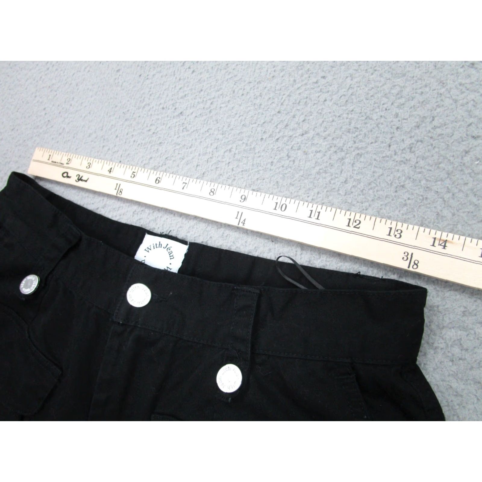 Vintage With Jean Women's Black Cargo Pants Small Regular Fit Mid Rise Size 28" / US 6 / IT 42 - 6 Thumbnail