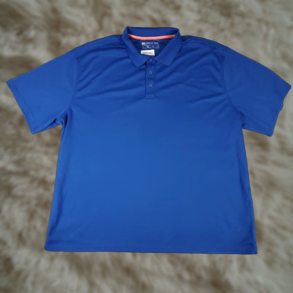Ariat Ariat Polo Shirt Mens 3XL Blue Polo Shirt Mens Color Blue Ariat Polo Short Sleeve 3XL Mens Blue Classic American Preppy Golf Lacrosse Walking 90s? Size US XXL / EU 58 / 5 - 1 Thumbnail