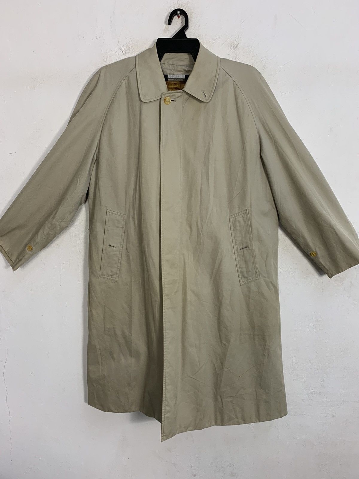 Burberry 90s Burberrys London Trech Coat Jacket Checked Monogram Size US M / EU 48-50 / 2 - 3 Thumbnail