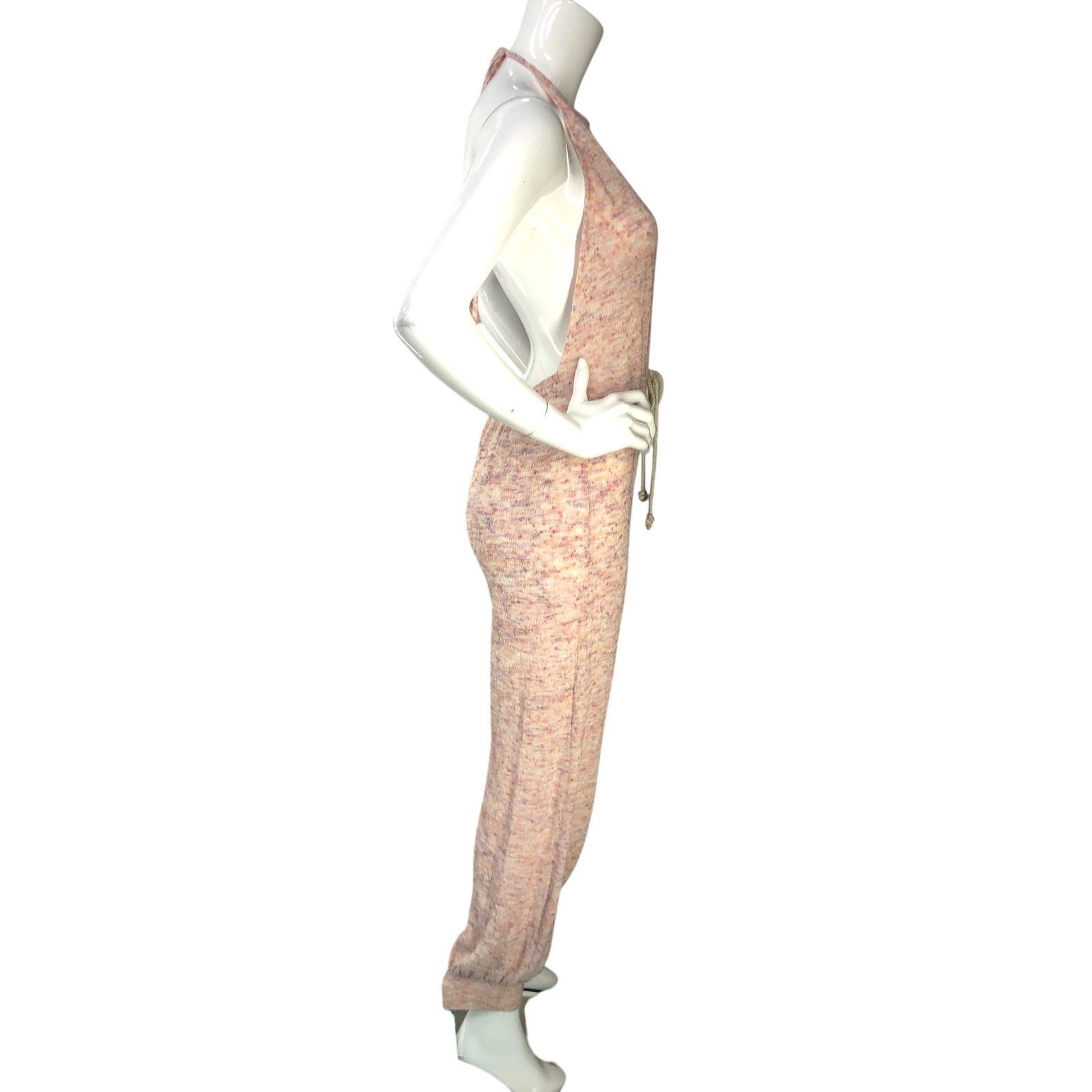 Free People Free People Size S Jumpsuit Jogger Backless Halter Flecked Size 34" / US 12 / IT 48 - 8 Thumbnail