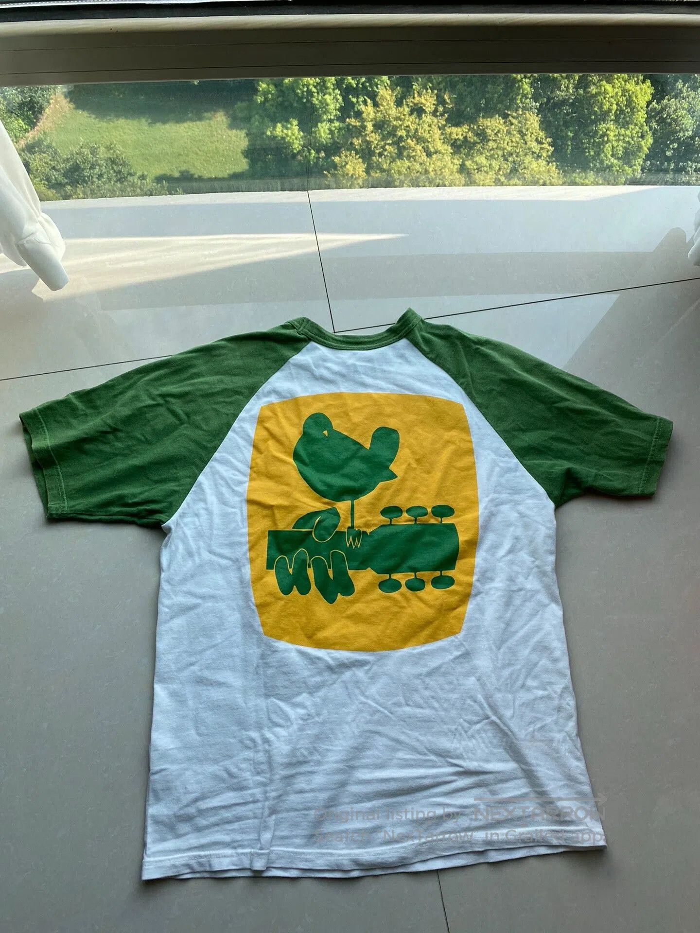 Freewheelers vintage green and white peace tee. Size US S / EU 44-46 / 1 - 2 Thumbnail