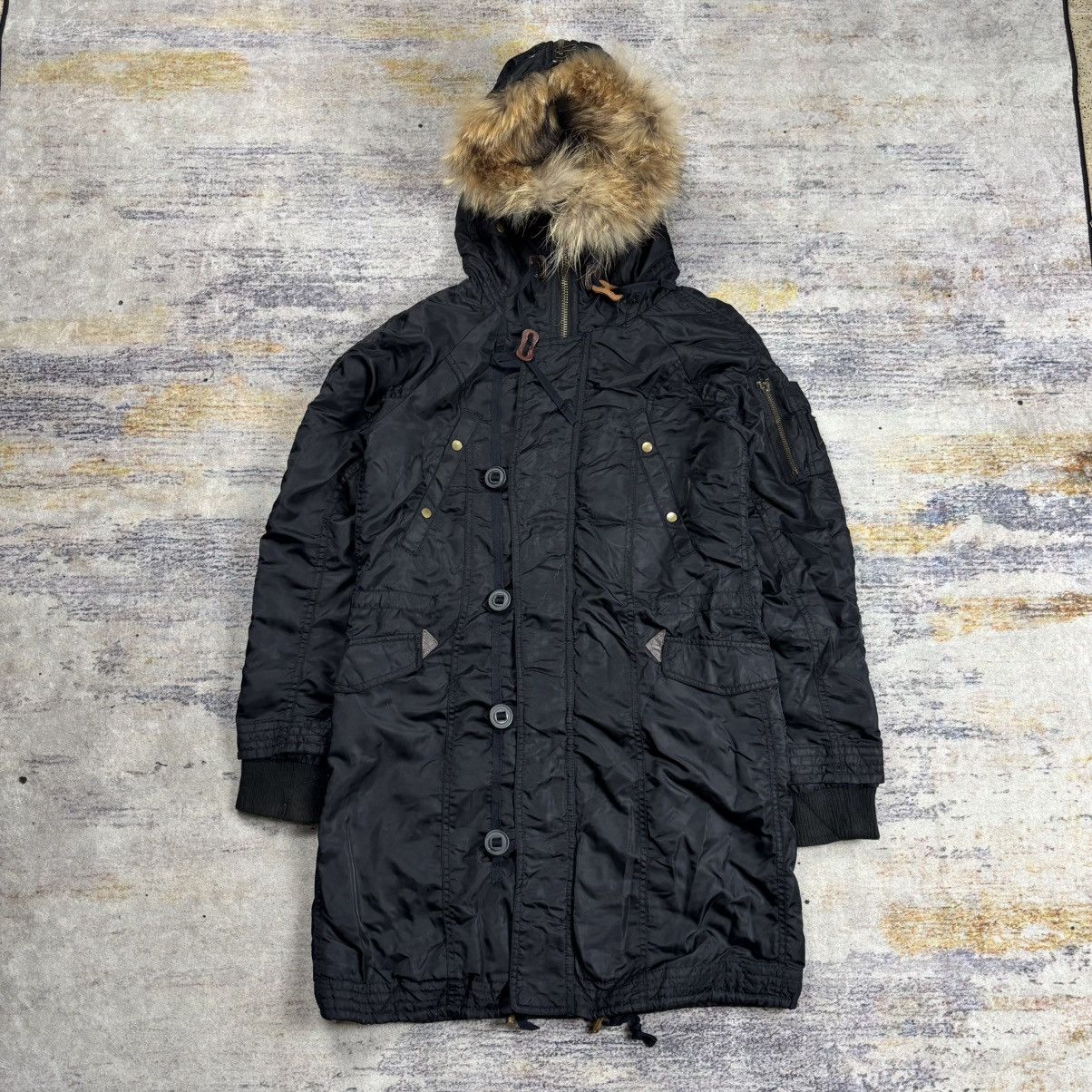 GOA Goa raccoon fur hoodie parka jacket double zipper Size US M / EU 48-50 / 2 - 6 Thumbnail