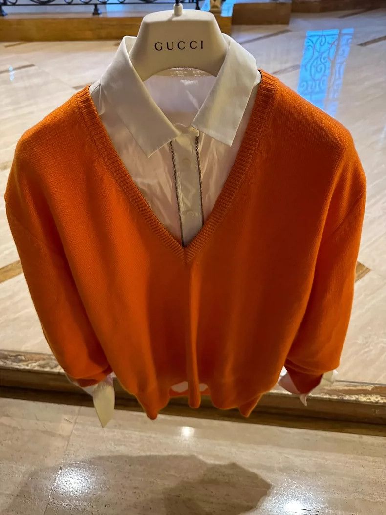 Loewe LOEWE Orange cashmere sweater Size M / US 6-8 / IT 42-44 - 4 Thumbnail