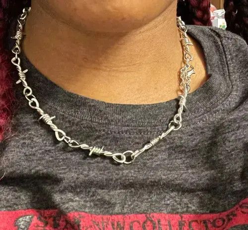 Other Small Wire Brambles Iron Unisex Choker Necklace Size ONE SIZE - 4 Thumbnail