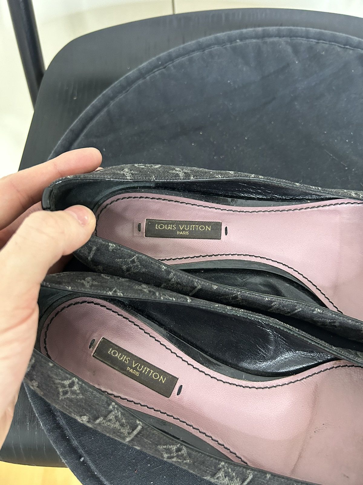 Louis Vuitton × Vintage LOUIS VUITTON BALLET FLATS SHOES Size US 6.5 / IT 36.5 - 3 Thumbnail