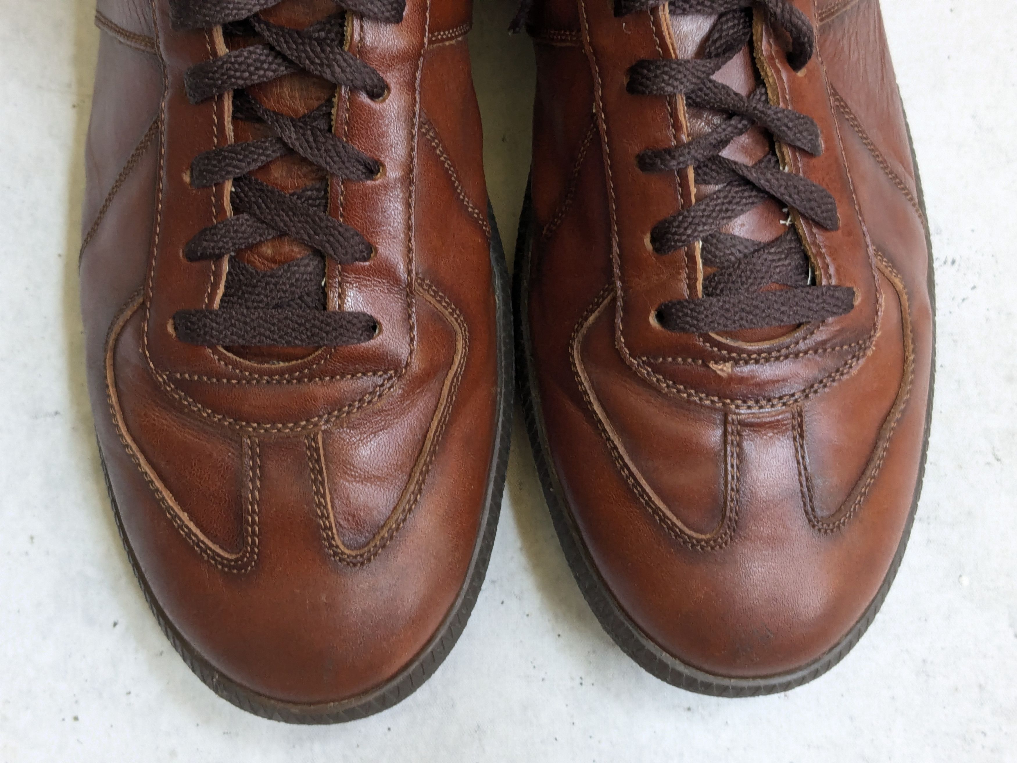 Maison Margiela Maison Margiela Replica GAT Brown 12 45 High Tops Leather Size US 12 / EU 45 - 4 Thumbnail