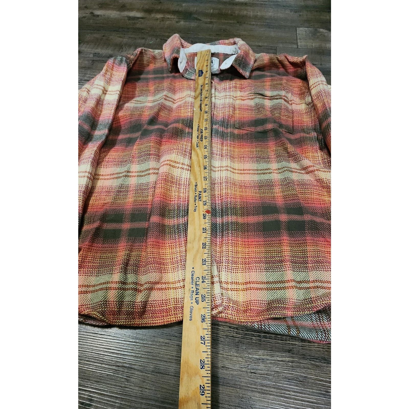 American Eagle Outfitters American Eagle Flannel Sz L Button Up Shirt Orange 2063 Size US L / EU 52-54 / 3 - 2 Thumbnail