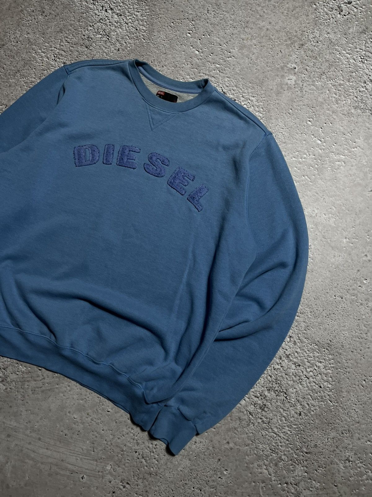 Diesel Blue oversize Diesel sweatshirt with textured embroidery Size US L / EU 52-54 / 3 - 2 Thumbnail