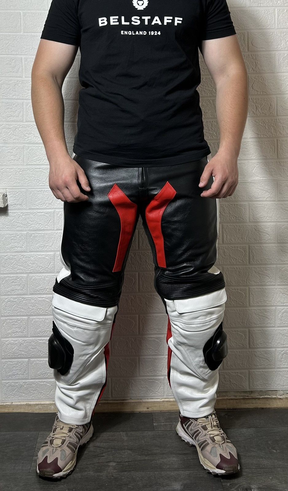 Genuine Leather TRIUMPH Real Heavy Leather Pants Moto Theme Racing Size XXL Size US 38 / EU 54 - 4 Thumbnail